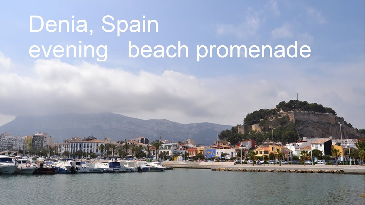 Denia, Spain, evening beach promenade, 4.06.2024