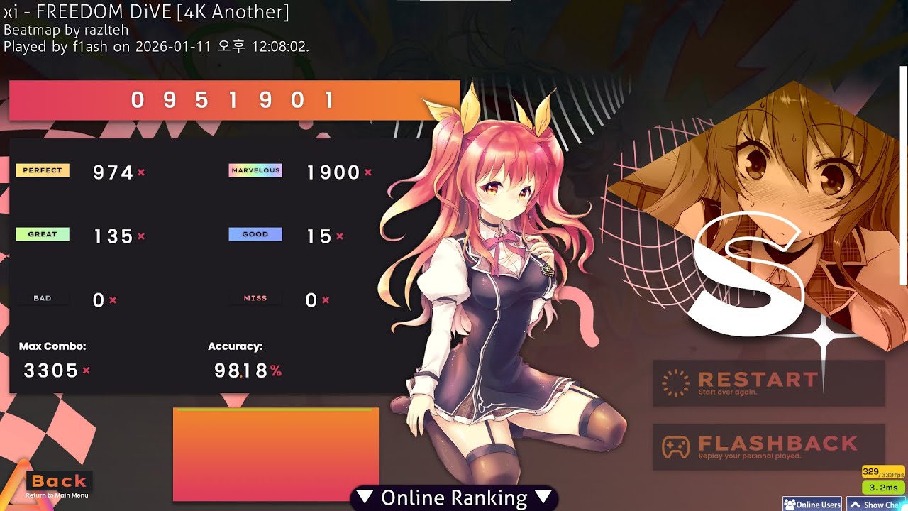 [osu!mania] FREEDOM DiVE↓ // 98.18% S