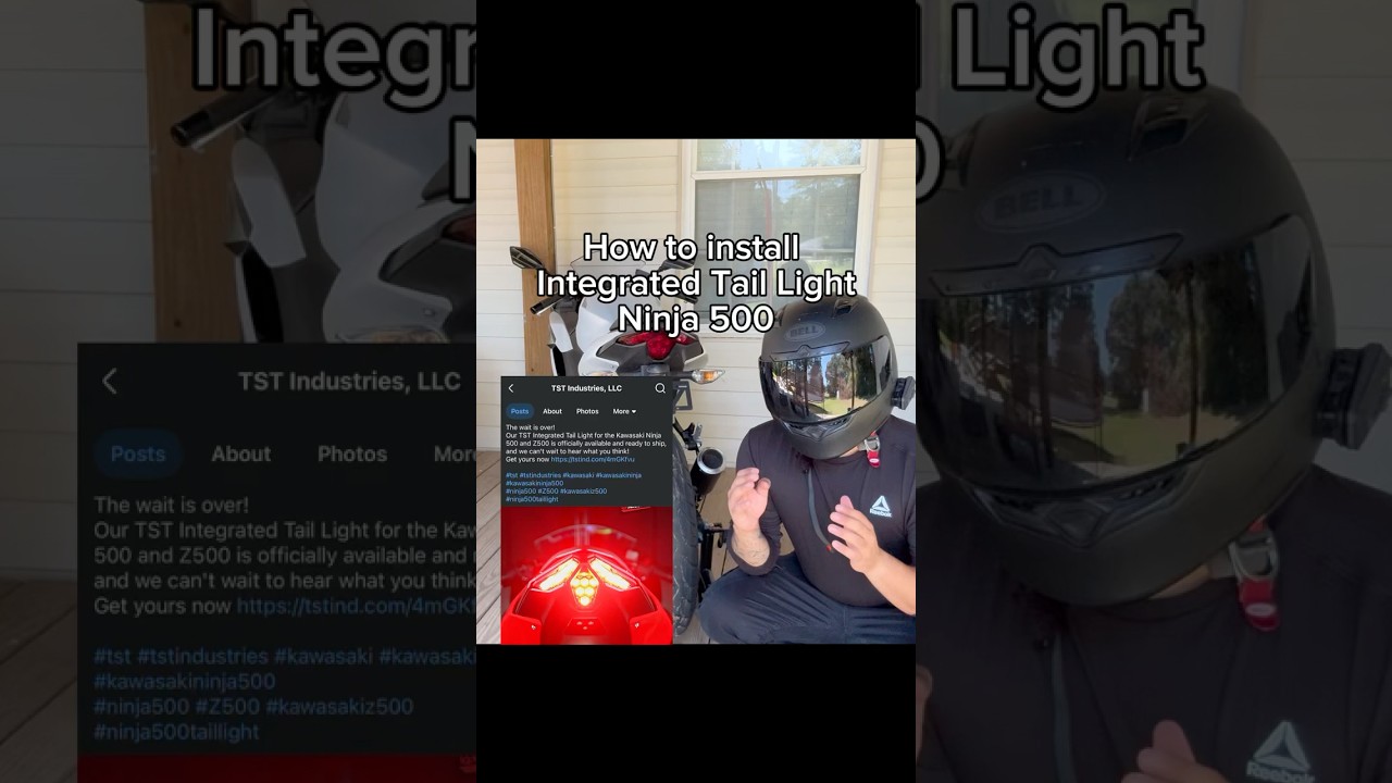 How to install integrated tail lights on a ninja 500 ##Ninja500 #KawasakiNinja500 #NinjaLife #kawa