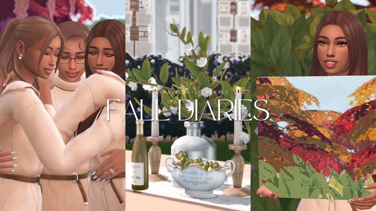 fall diaries: fall picnic with mom + sister in willow creek | vlog #7 | sims 4 vlog