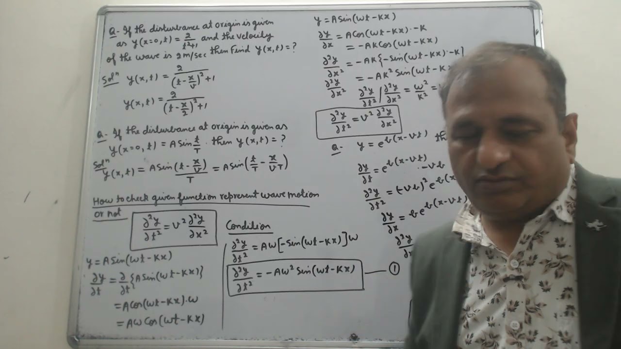 WAVE MOTION-4 IMPORTANT CONDITION TO CHECK GIVEN FUNCTION REPRESENT WAVE MOTION BY OJHA SIR