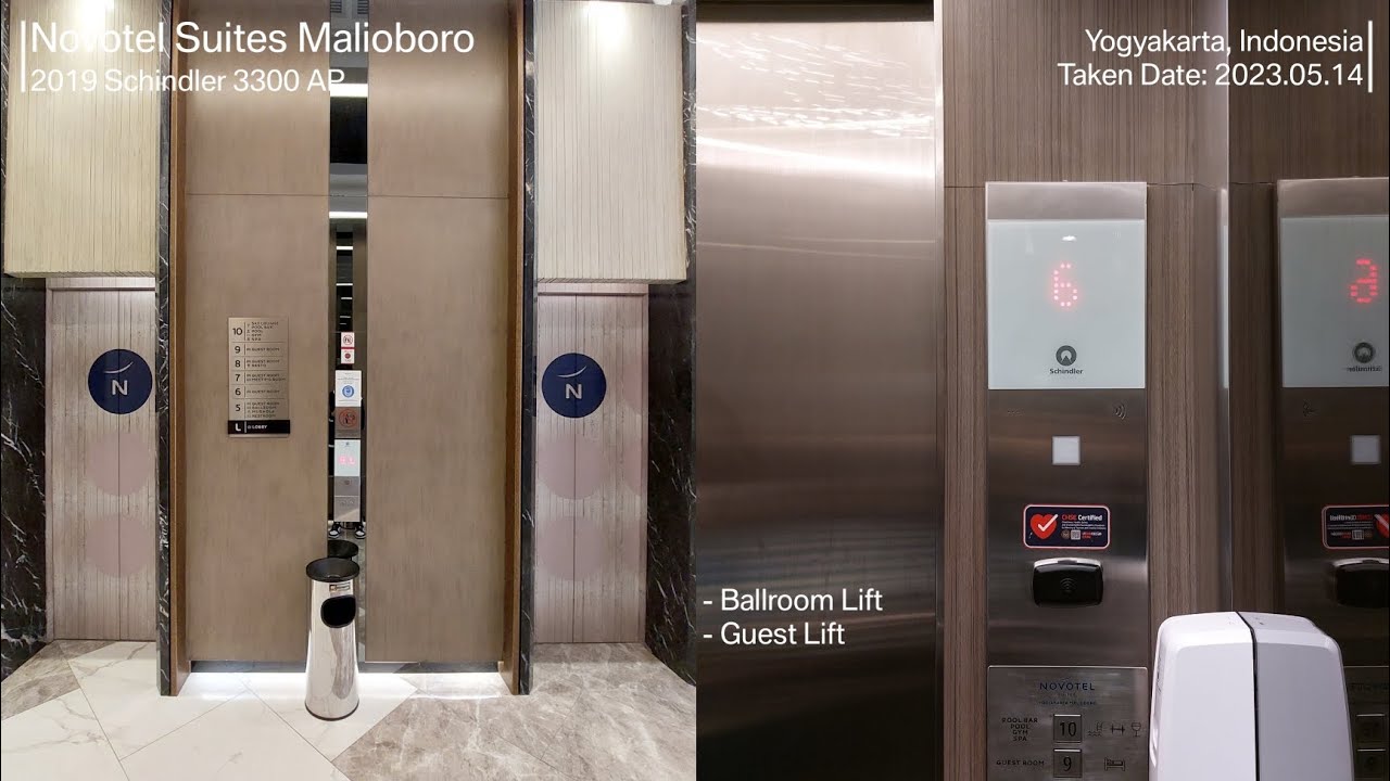 Schindler 3300 AP Traction Elevators at Novotel Suites Yogyakarta Malioboro, Yogyakarta