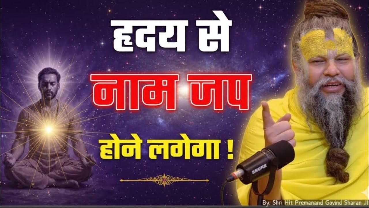 हृदय से नाम जाप होने लगेगा!😳👍100% अवश्य सुने 🙏 Shree Hit PREMANAN ji Maharaj 🙏