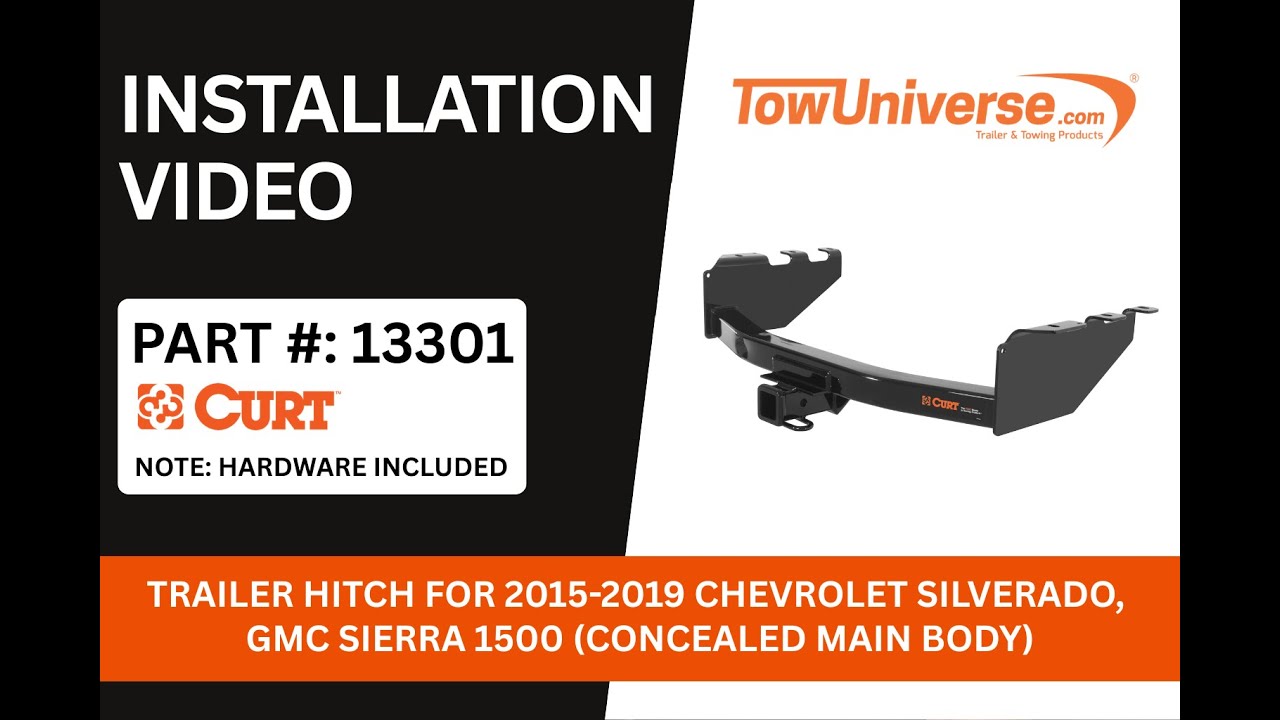 CURT 13301 Trailer Hitch Install | 2015-2019 Chevy Silverado, GMC Sierra 1500 | Step-by-Step Guide