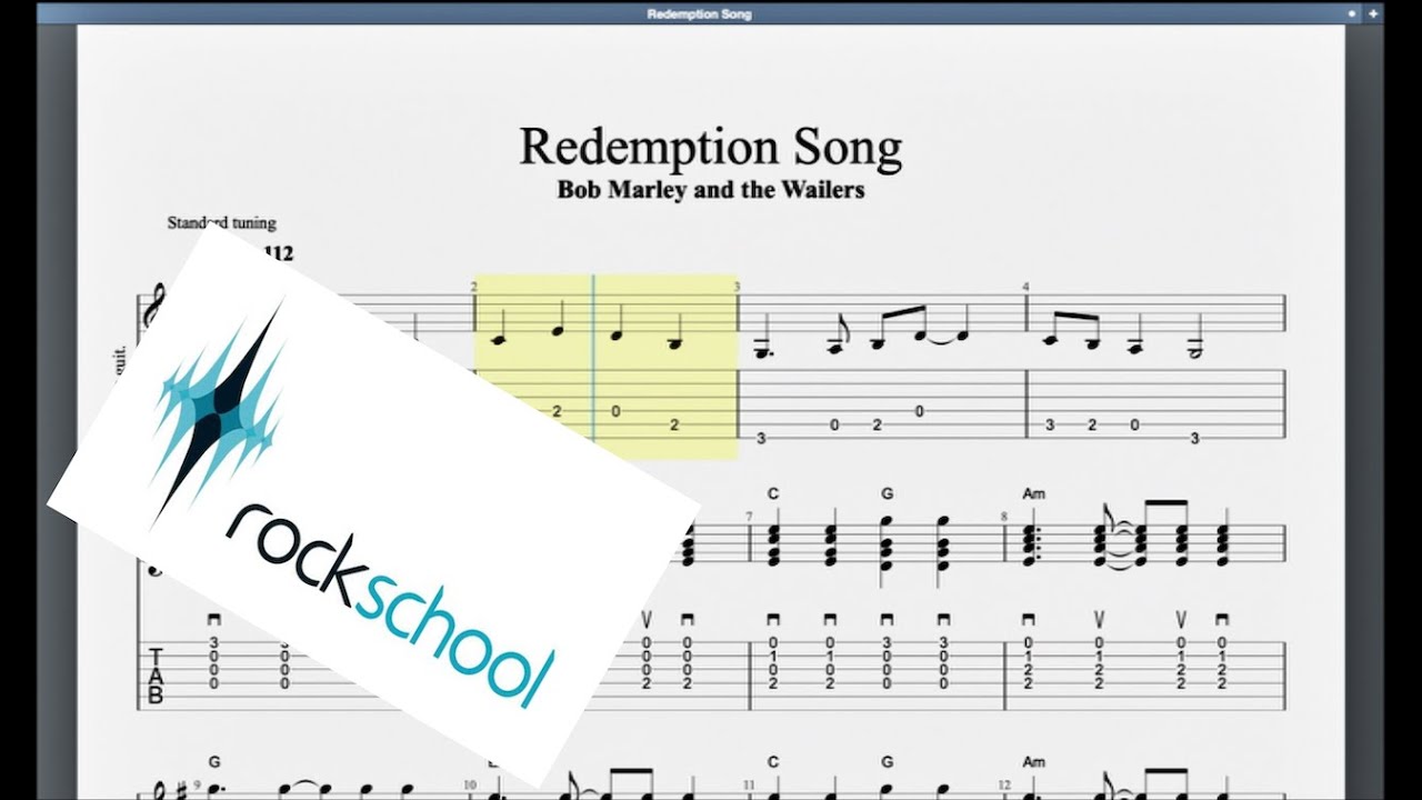 Redemption Song Rockschool Grade 1 Acoustic Guitar