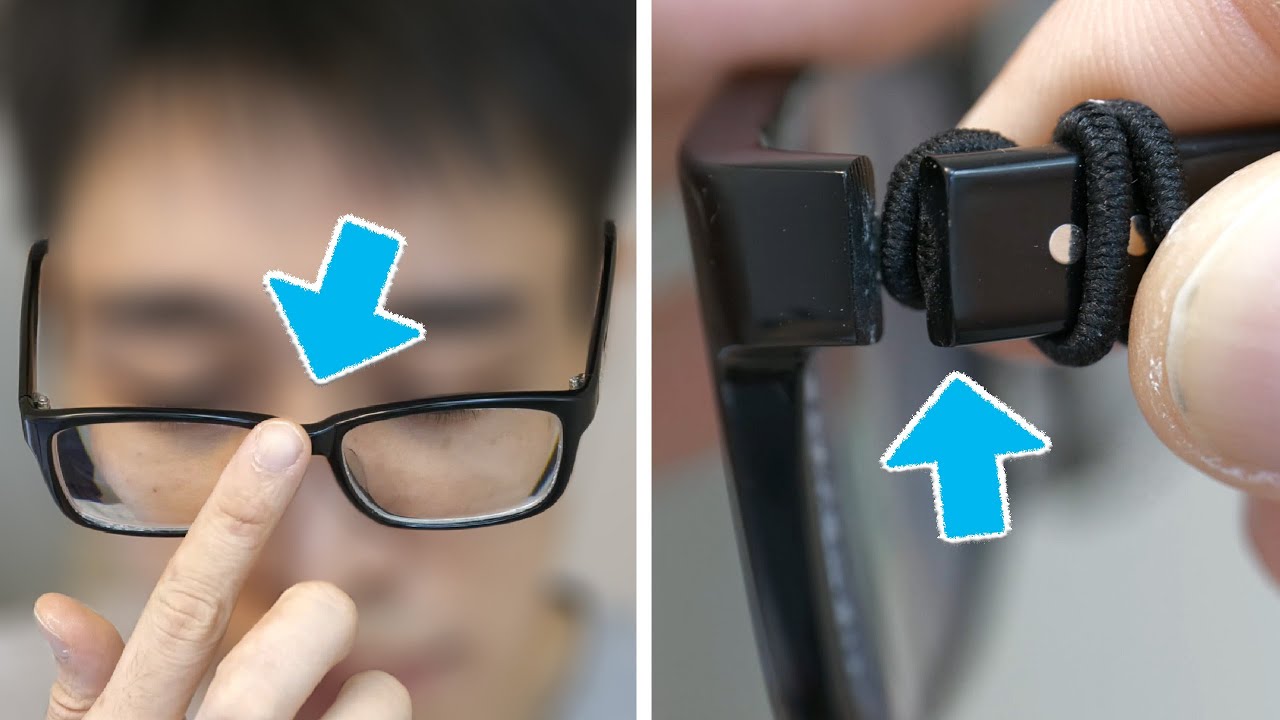 戴眼鏡，眼鏡總是往下滑、鬆了，怎麼辦？5個方法令眼鏡防滑，把眼鏡調緊，以後不用再托眼鏡了