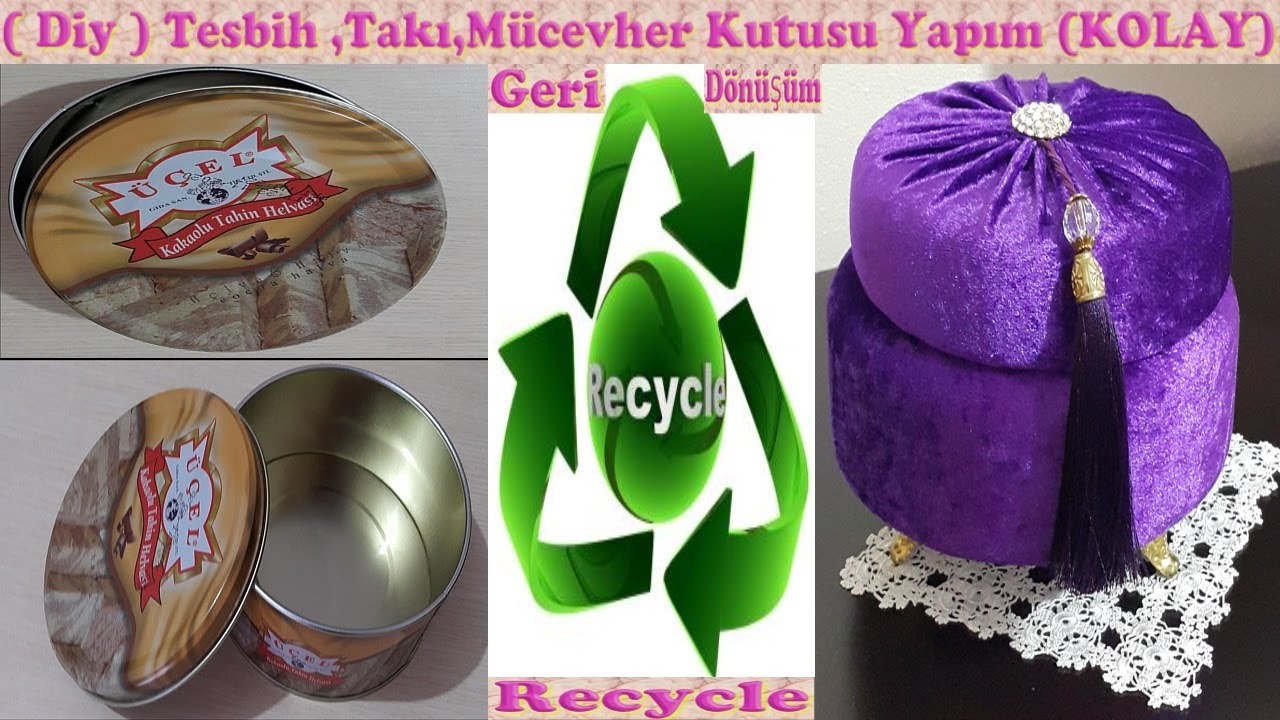 Organizer diy | Kadife Kutu Kaplama Takı Kutusu Yapımı,Süsleme,Yap,Nasıl Yapılır | How To Decor Box