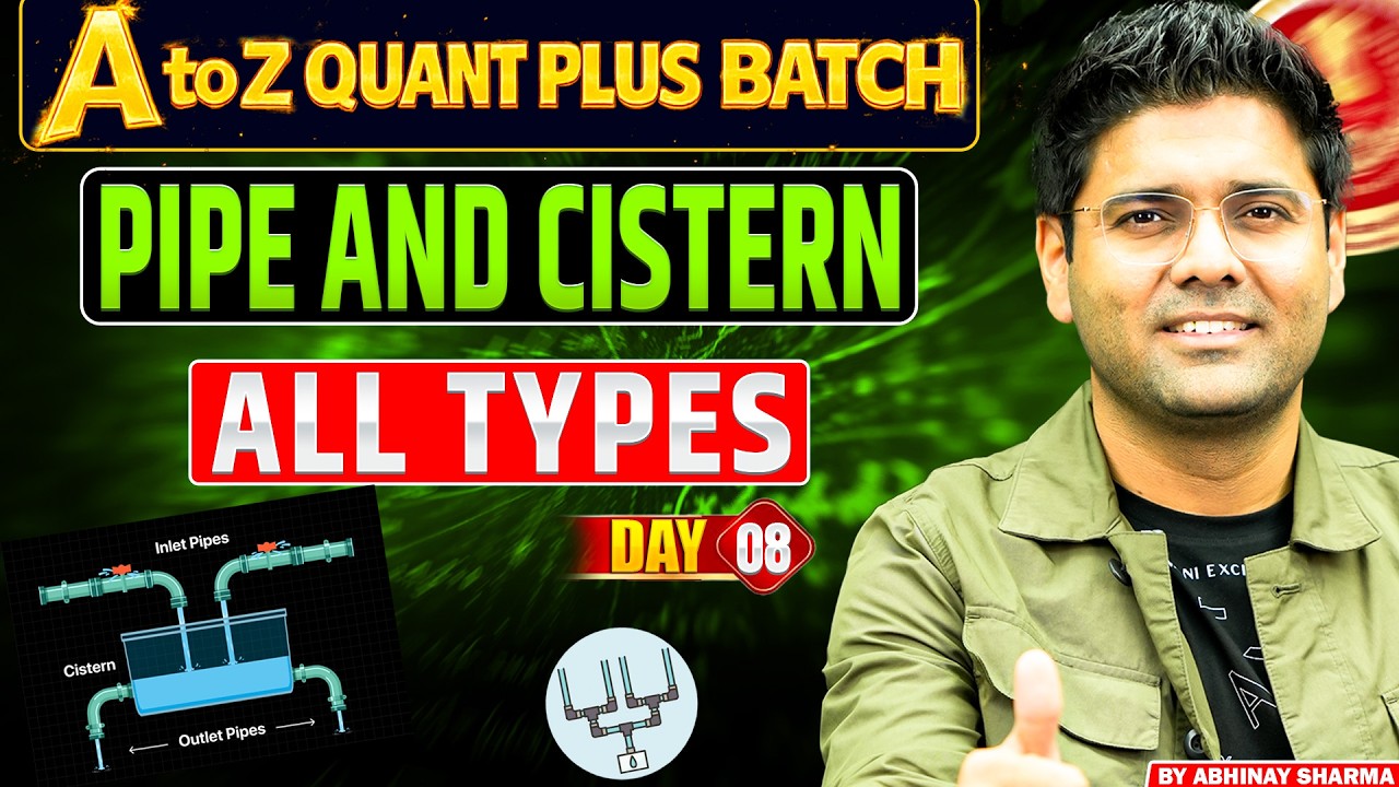Pipe & Cistern - 2 All Shortcut with Best PYQ's | Time & Work SSC CGL 2024 | Maths By Abhinay Sharma