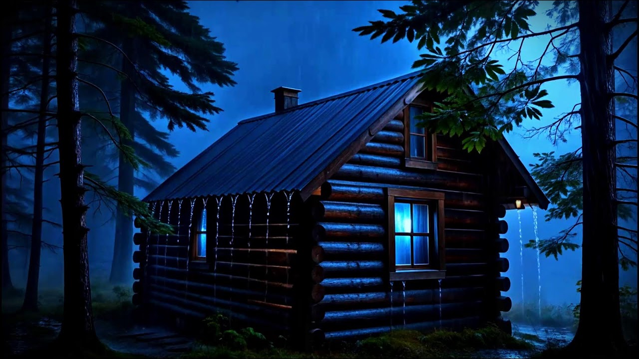 Relaxing Piano & Rain Sounds/ Fall Asleep Instantly with Healing Night Ambience/ Calming Music