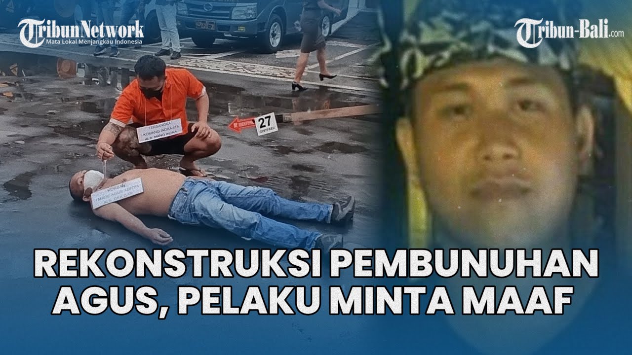 Polres Gianyar Gelar Rekonstruksi Pembunuhan Made Agus, Pelaku Minta Maaf dan Menyesal