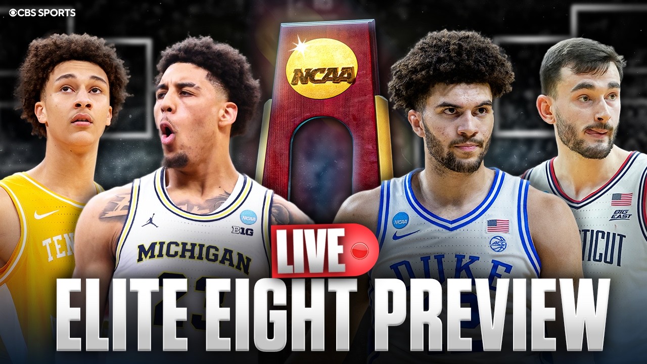March Madness Elite Eight LIVE Preview 🍿 | Tennessee vs Michigan, UConn vs Duke