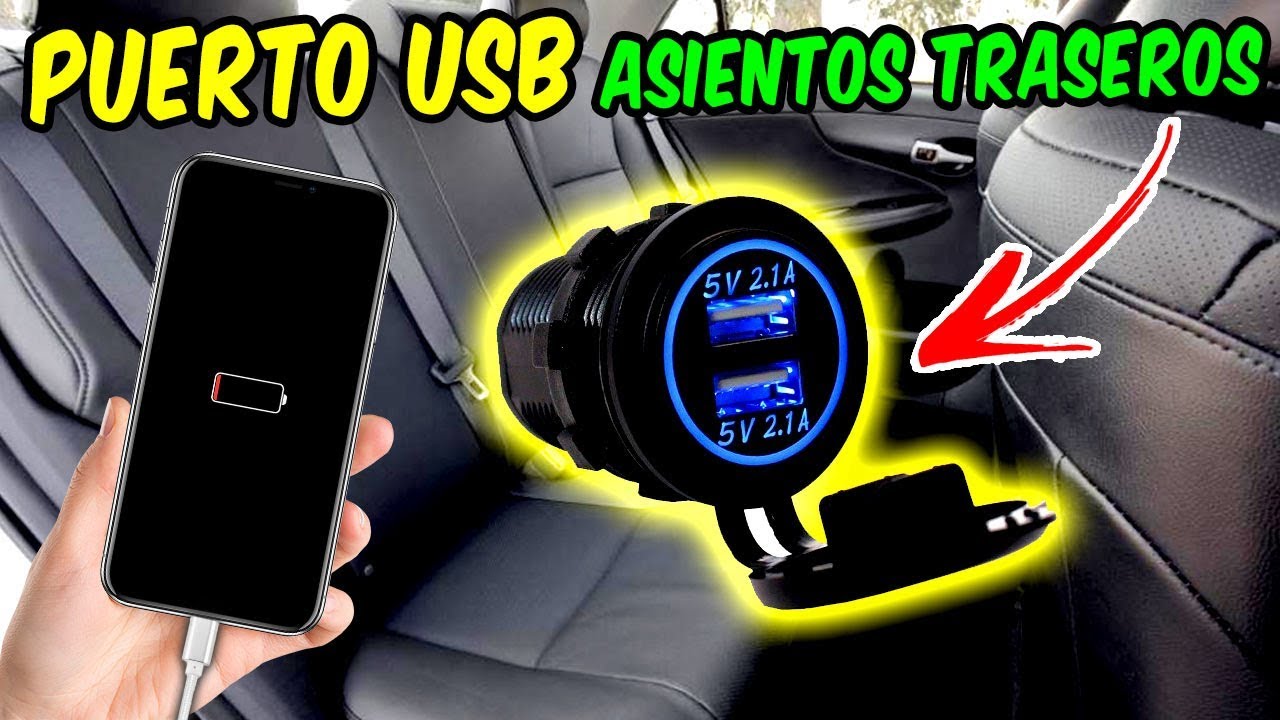 Puerto Conexion USB para AUTO Universal - Asiento trasero