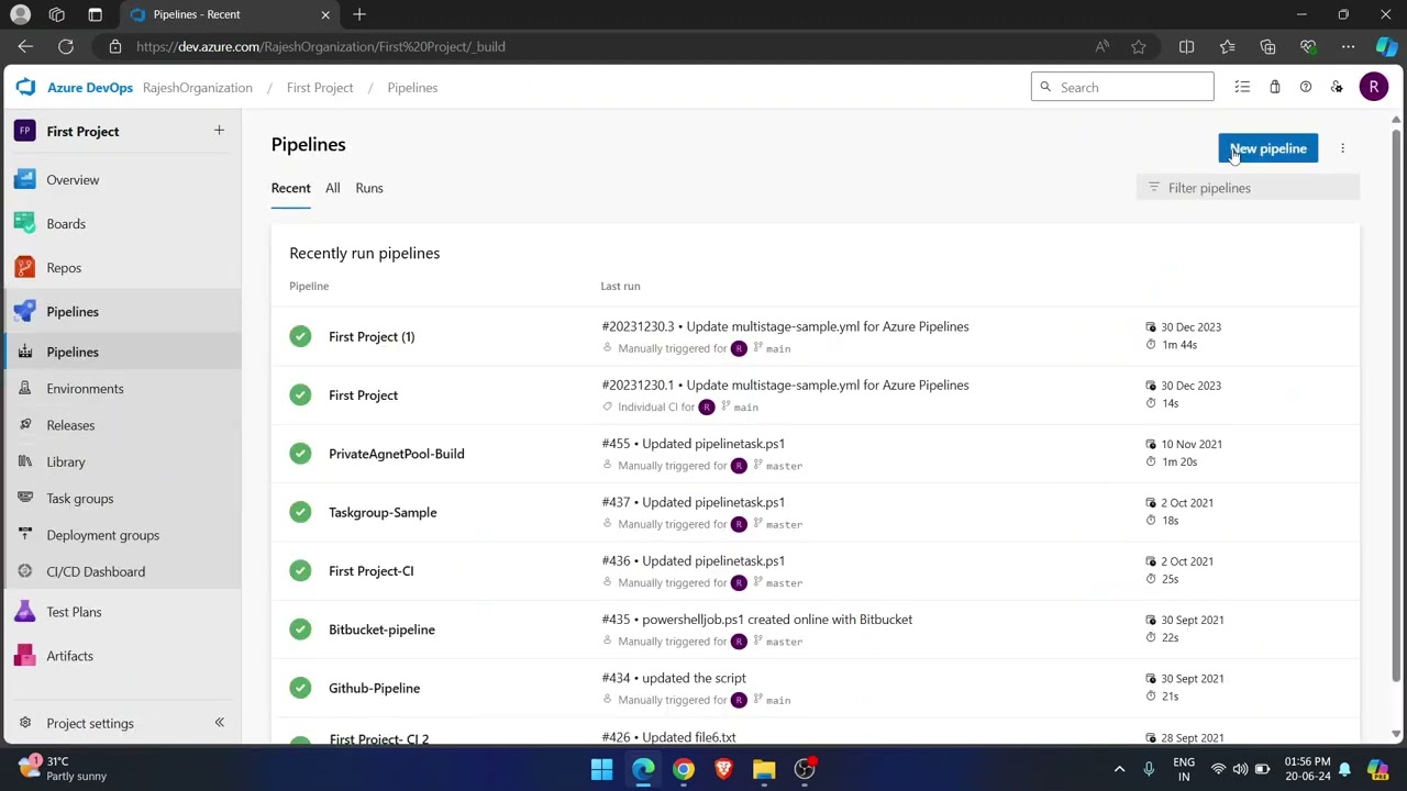 Azure DevOps - Disable/Enable Classic Pipeline Creation