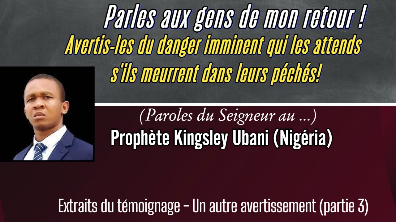 KINGSLEY UBANI |UN AUTRE AVERTISSEMENT | LE SORT DES SERVITEURS DÉSOBEISSANTS.