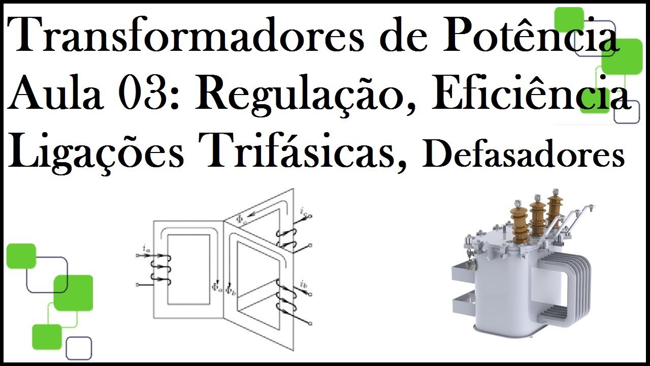 Transformadores de Potência: ( Aula 03: Trafo Trifásico, Eficiência, Regulação, ONAN, ONAF)