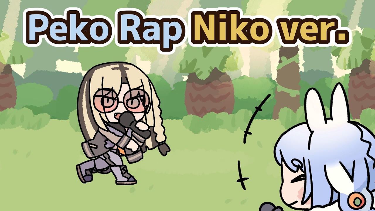 Peko rap Niko Koganei ver.【Animation/NikoKoganei/PekoraUsada/hololive/Eng sub】