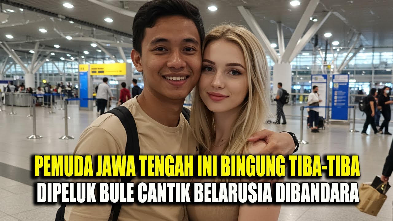 VIRAL ‼️PRIA INDONESIA TERKEJUT SAAT BULE BELARUSIA TAK DIKENALNYA TIBA- TIBA MEMELUKNYA DI BANDARA