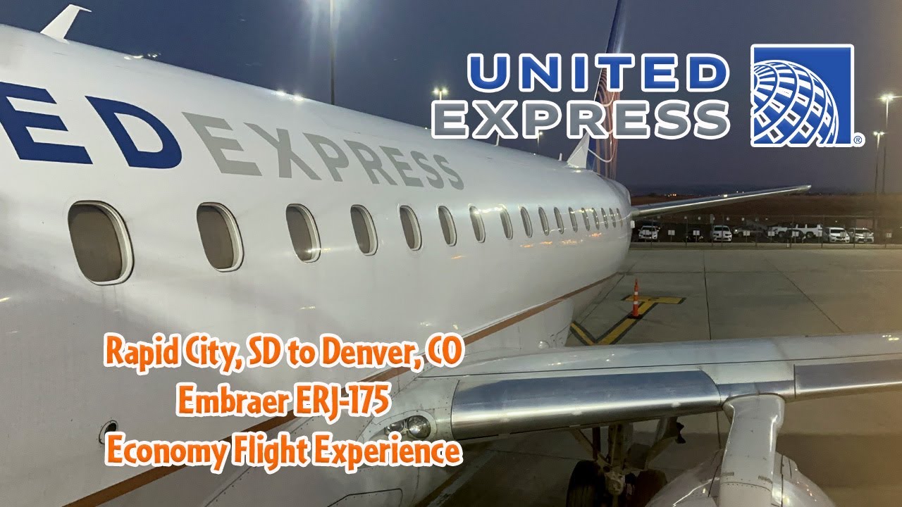 Эконом-класс на рейсе Embraer ERJ-175 Rapid City в Денвер от United Airlines