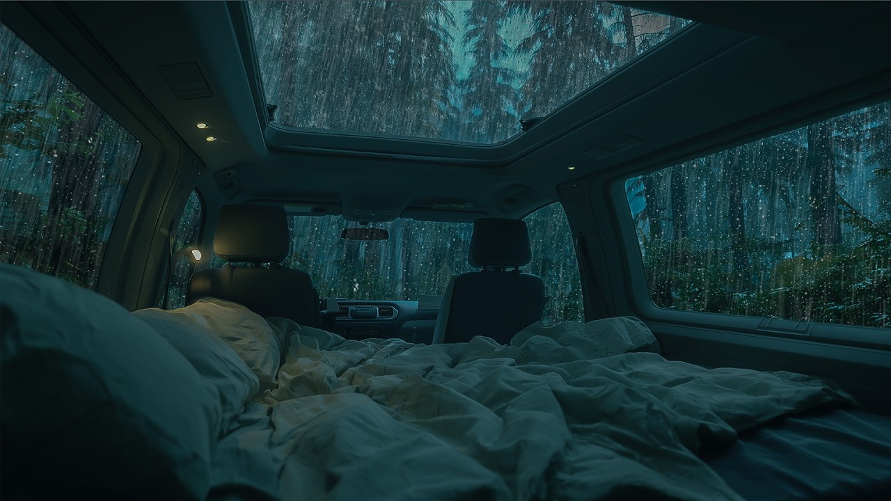 10 Hours⚡️ Instant Sleep with Forest Rain Ambience