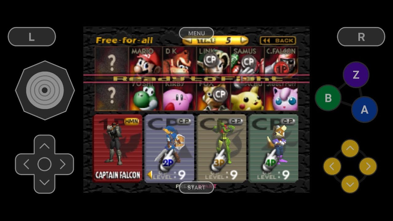 N64’s Super Smash Bros | Free-for-all Battle | Captain Falcon