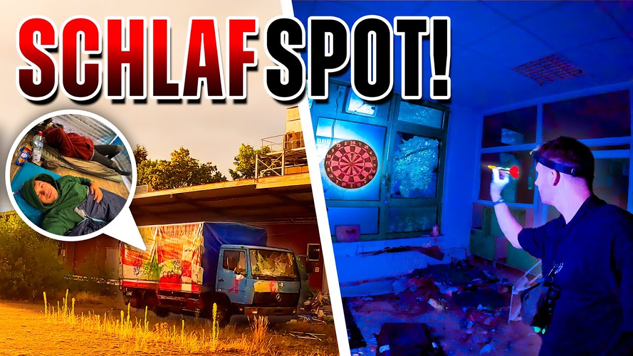 Dartspielen in JUNKIEHÖHLE & ÜBERNACHTUNG in VERLASSENEM Lkw! | Lostplace mit @LoreenaUnterwegs
