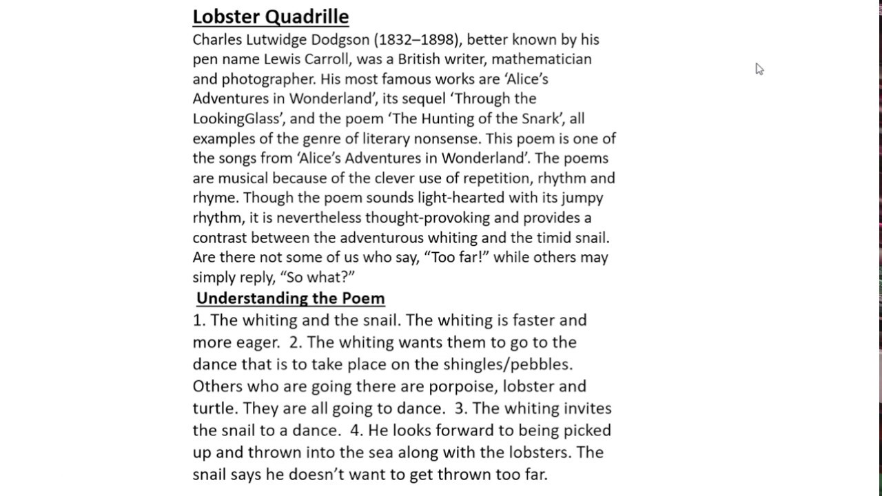 Answer Key GUL MOHAR READER 7 POEM 
