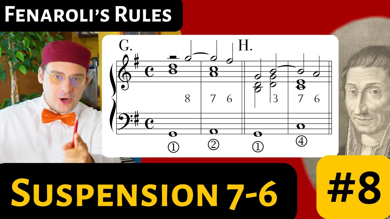 7-6 Suspension in Harmony and Counterpoint. Fenaroli's Rules part 8 #Partimento #Composition