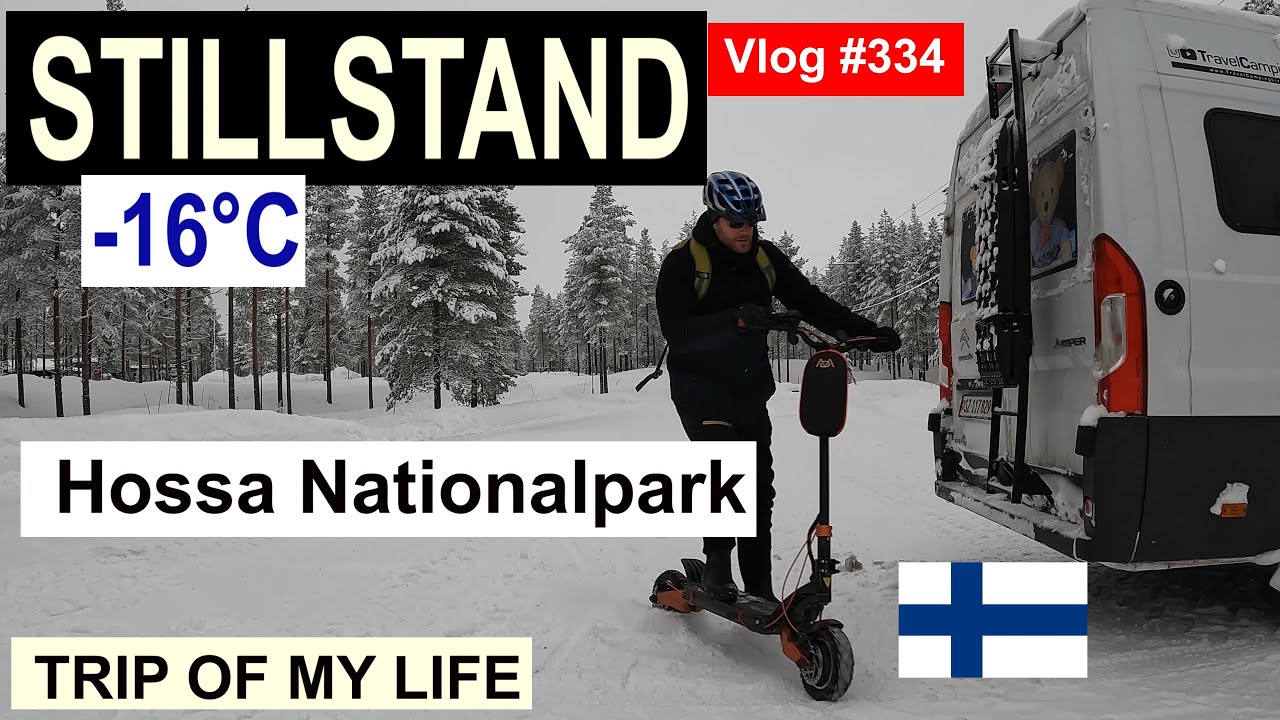 #334 Winter in Finnland -16°C - Hossa Nationalpark | Mit Strom durch den Park | Driveman im Schnee