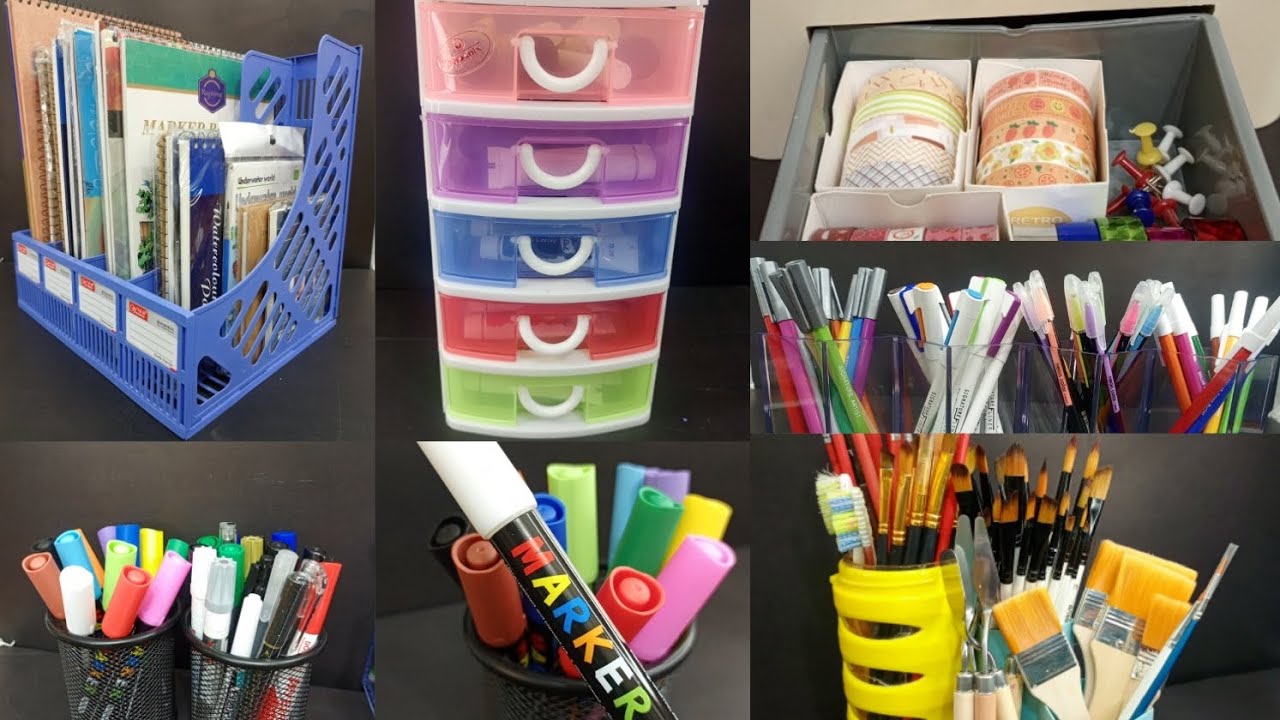 Setting Up My Desk. 🥰☺😌 || #organization || #artsupplies || #desksetup || #painting ||#art