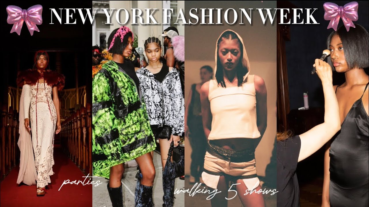 New York fashion week vlog | walked 5 shows , afterparties, events 🎀