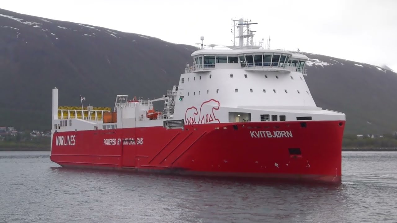 Ship Spotting CARGO SHIP M/S KVITBJ&Oslash;RN. #ship #cargoship #norlines #naturalgas #hd