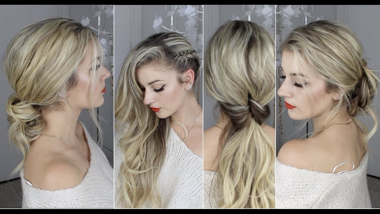 TUTO 5 Coiffures FACILES à faire soi-même ! Cheveux longs et mi-longs