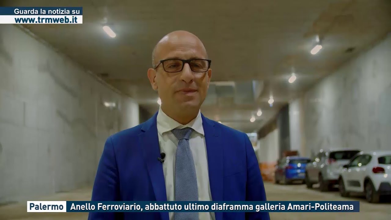 Palermo. Anello Ferroviario, abbattuto ultimo diaframma galleria Amari-Politeama