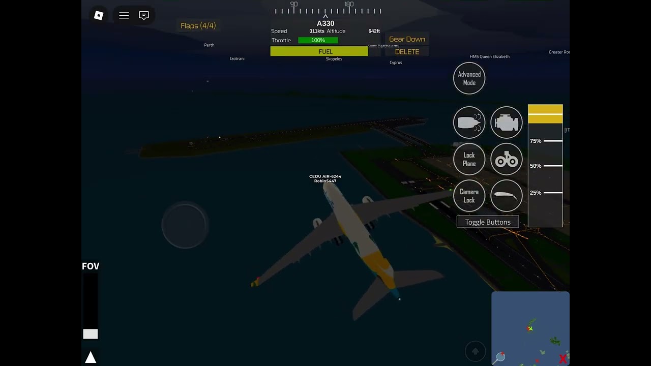Landing my a330 at bird island in PTFS