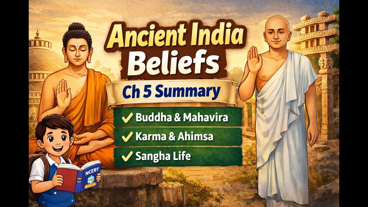 👉 Beliefs and Ways of Life in Ancient India – Class 6 History Chapter 5 Summary