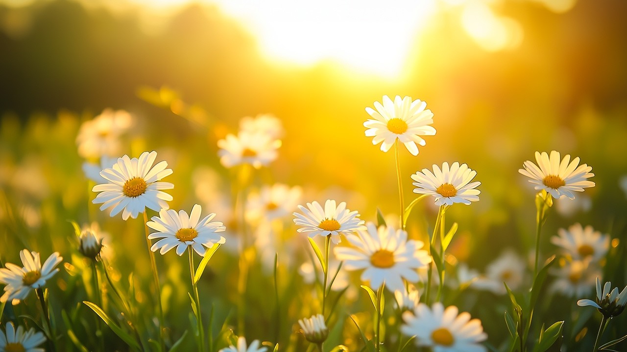 Relaxing Spring Piano Music 🌼 Sunny Daisy Field | Calm Nature Ambience