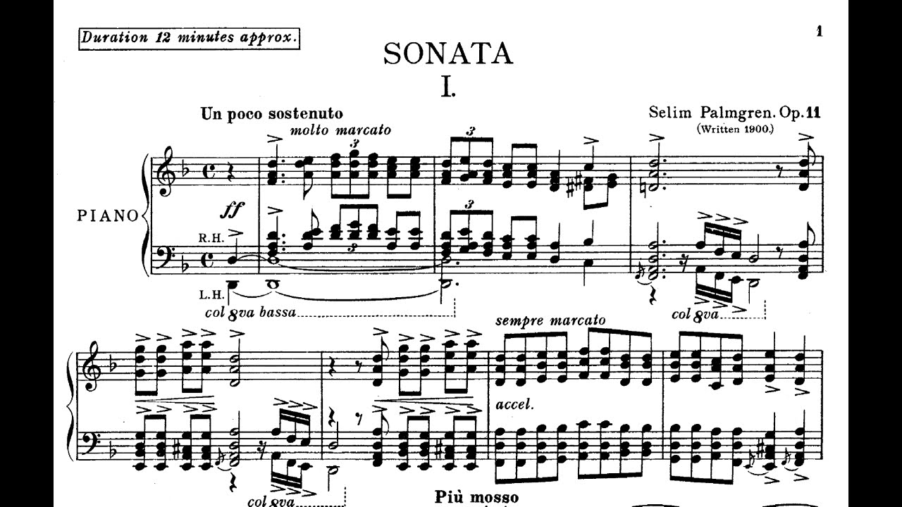 Selim Palmgren – Piano Sonata in D minor, Op 11 (Howard)