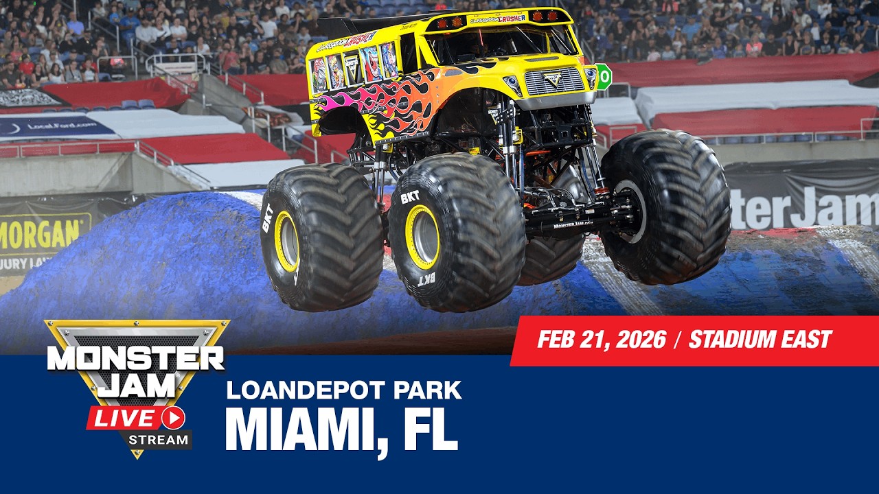Monster Jam: Miami, FL - 1  (Full Event) | Feb 21, 2026 | Stadium East
