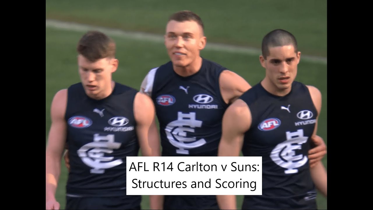 AFL R14 Carlton v Suns: Structures and Scoring