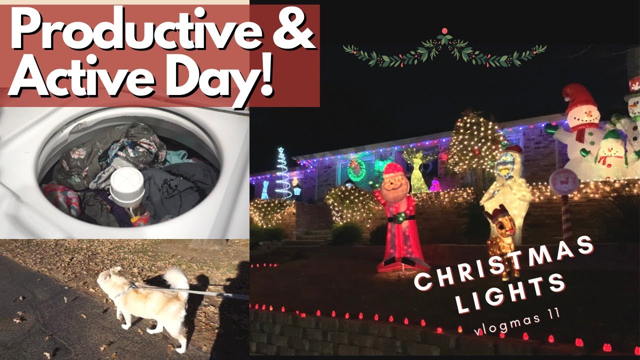 Productive Laundry Day & Looking at Christmas Lights! Vlogmas 11