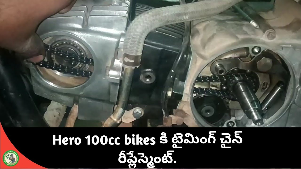 Timing chain replacement in hero 100cc bikes In Hari Mec
