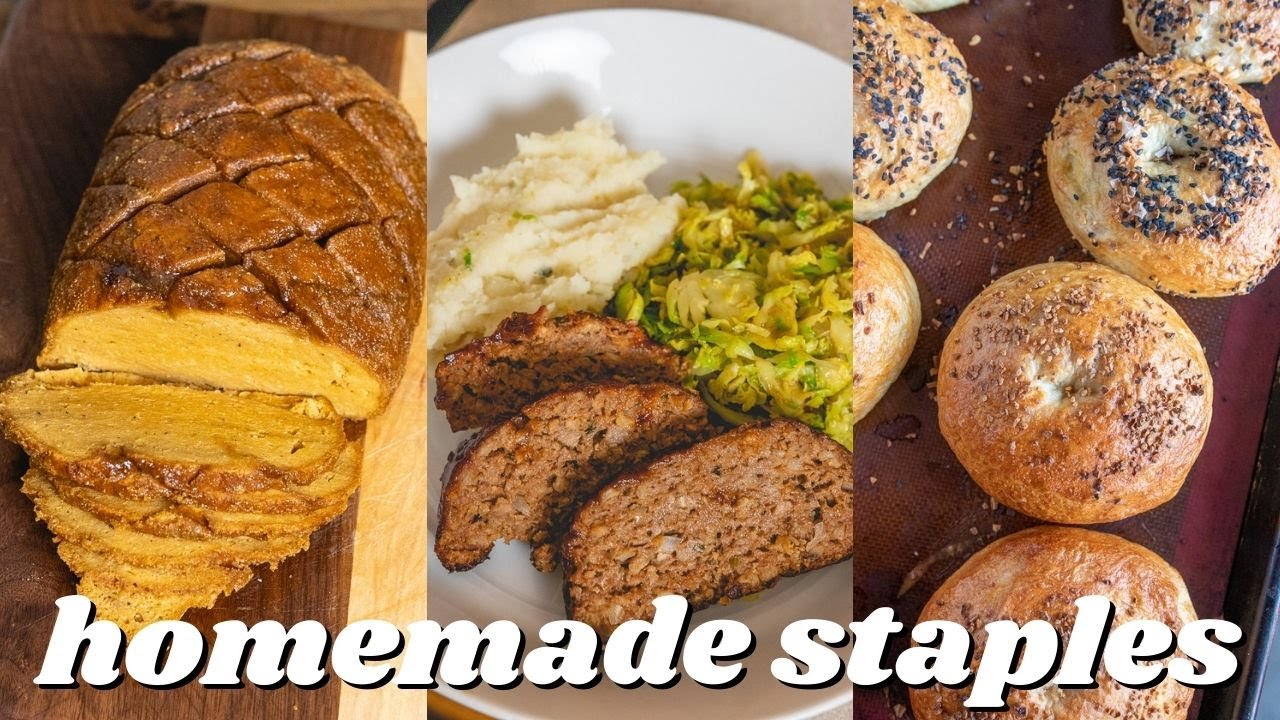 Let's Make Our Own Staples / Homemade Bagels, Sauerkraut & Vegan Deli Slices