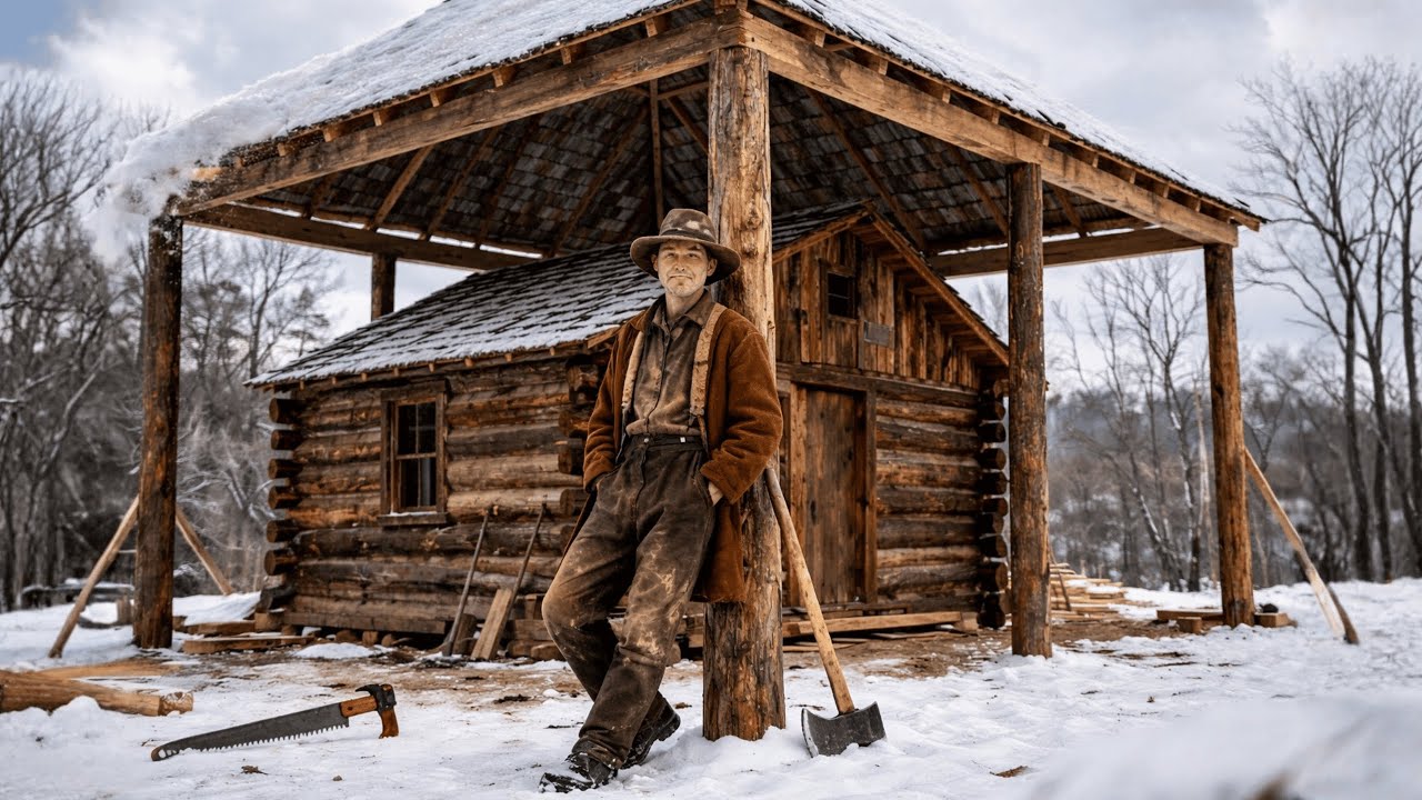 Neighbors Laughed When He Built a Second Roof Over His Cabin — Until It Saved Him During Blizzard.
