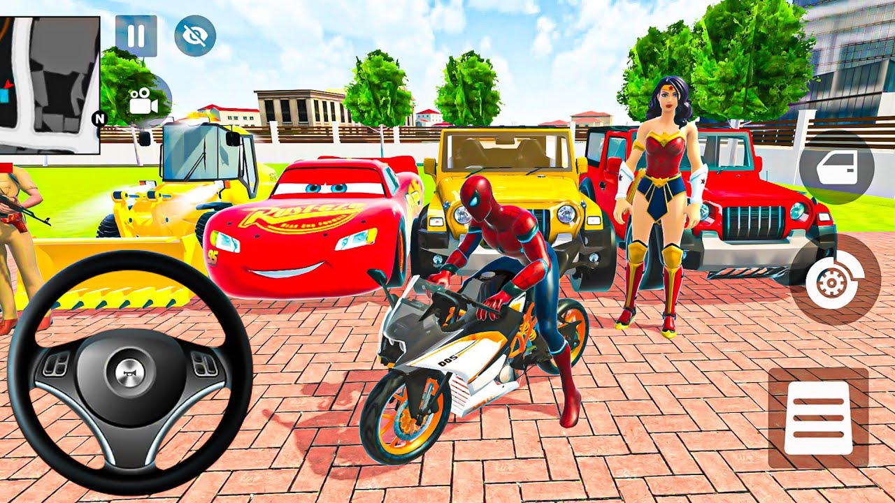 ❄️ Indian Thift Auto Game New Update 🐝 Spiderman & Ironman 🔥 Purchased Monster Cars Showroom Game 🎮