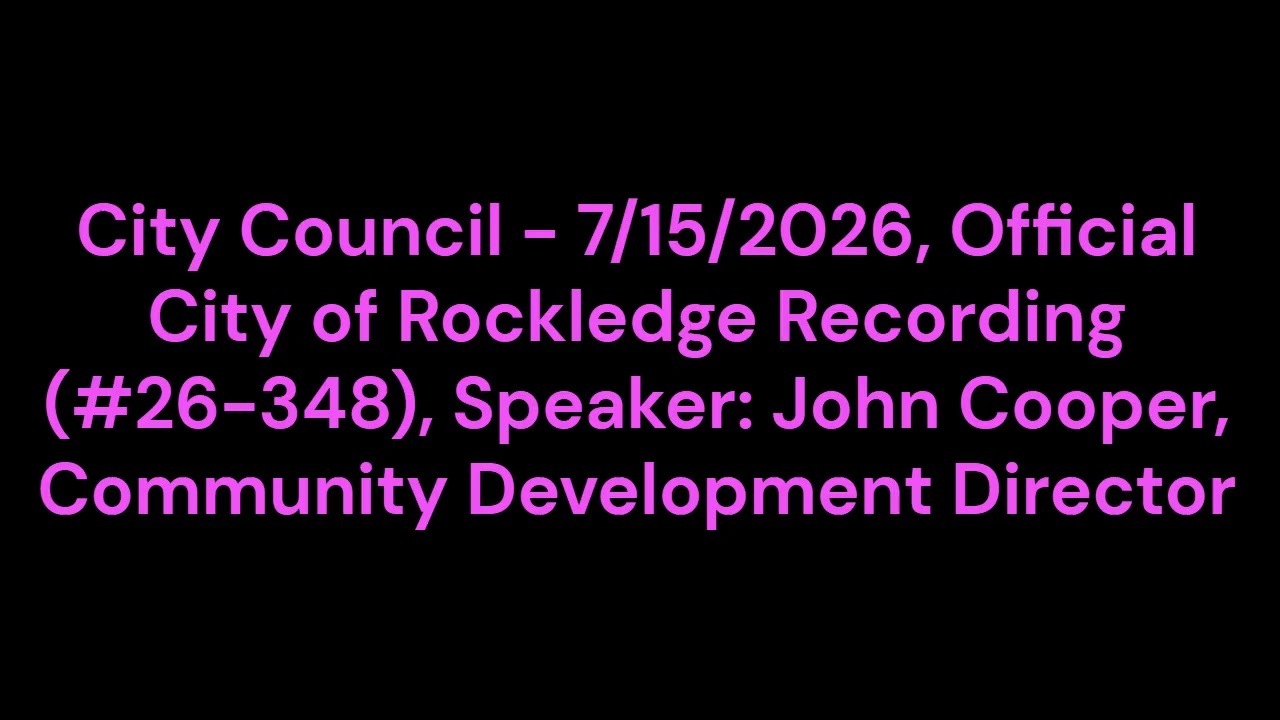 Site Plan Required, Then Not Required &mdash; Rockledge Rezoning, March 2025 / July 2026 B