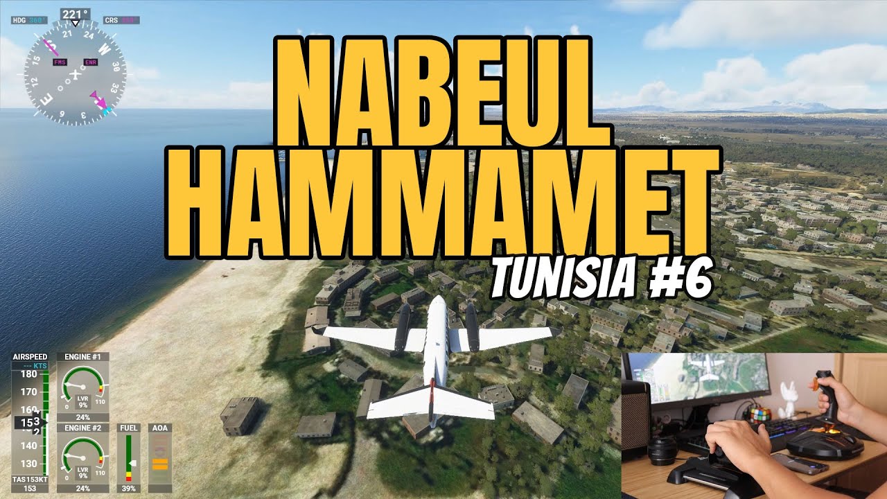 Microsoft Flight Simulator - Kelibia | Nabeul | Hammamet (Tunisia #6)