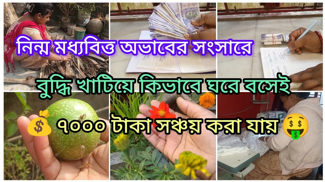 নিম্ন মধ্যবিত্ত অভাবের সংসারে কিভাবে বুদ্ধি খাটিয়ে ঘরে বসেই ৭০০০ টাকা সঞ্চয় 🤑 how to money saving💰