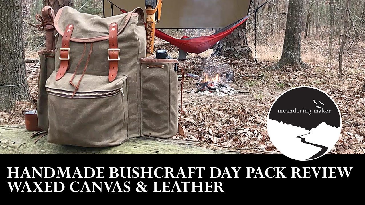 Bushcraft Day Pack Review, Waxed Canvas, Leather, Hand Made