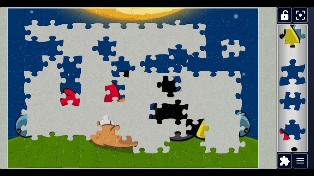 Angry Birds Under Full Moon 🌕🌝//Cartoon jigsaw puzzle 