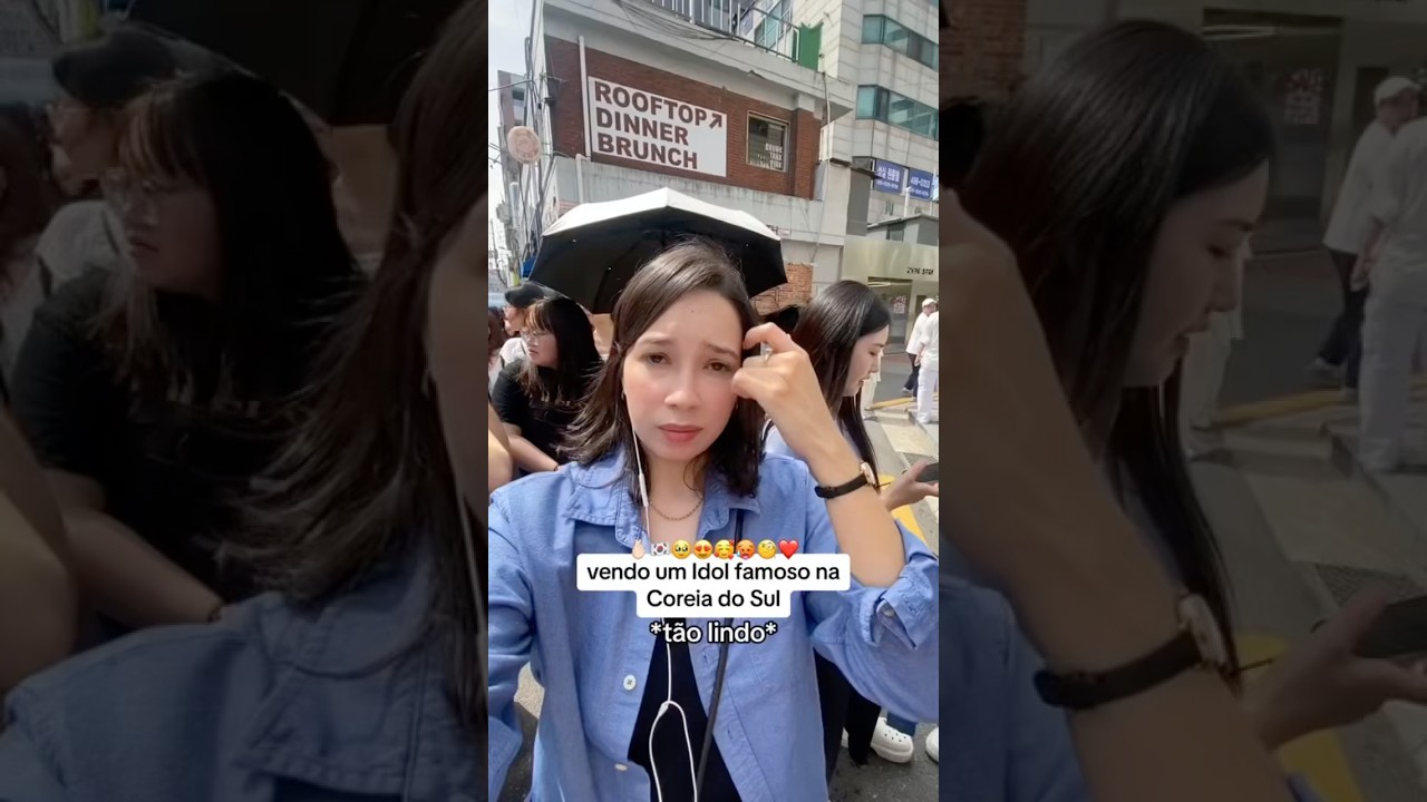 vi um idol famoso na Coreia do Sul 🇰🇷 #vivendonacoreia #coreiadosul
